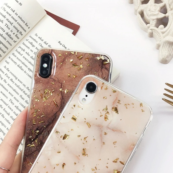 NEW iPhone XR Brown and Gold Foil Case - Picture 5 of 6